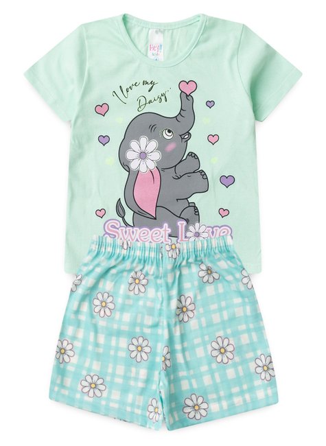 Pijama Gatinha Brilha no Escuro